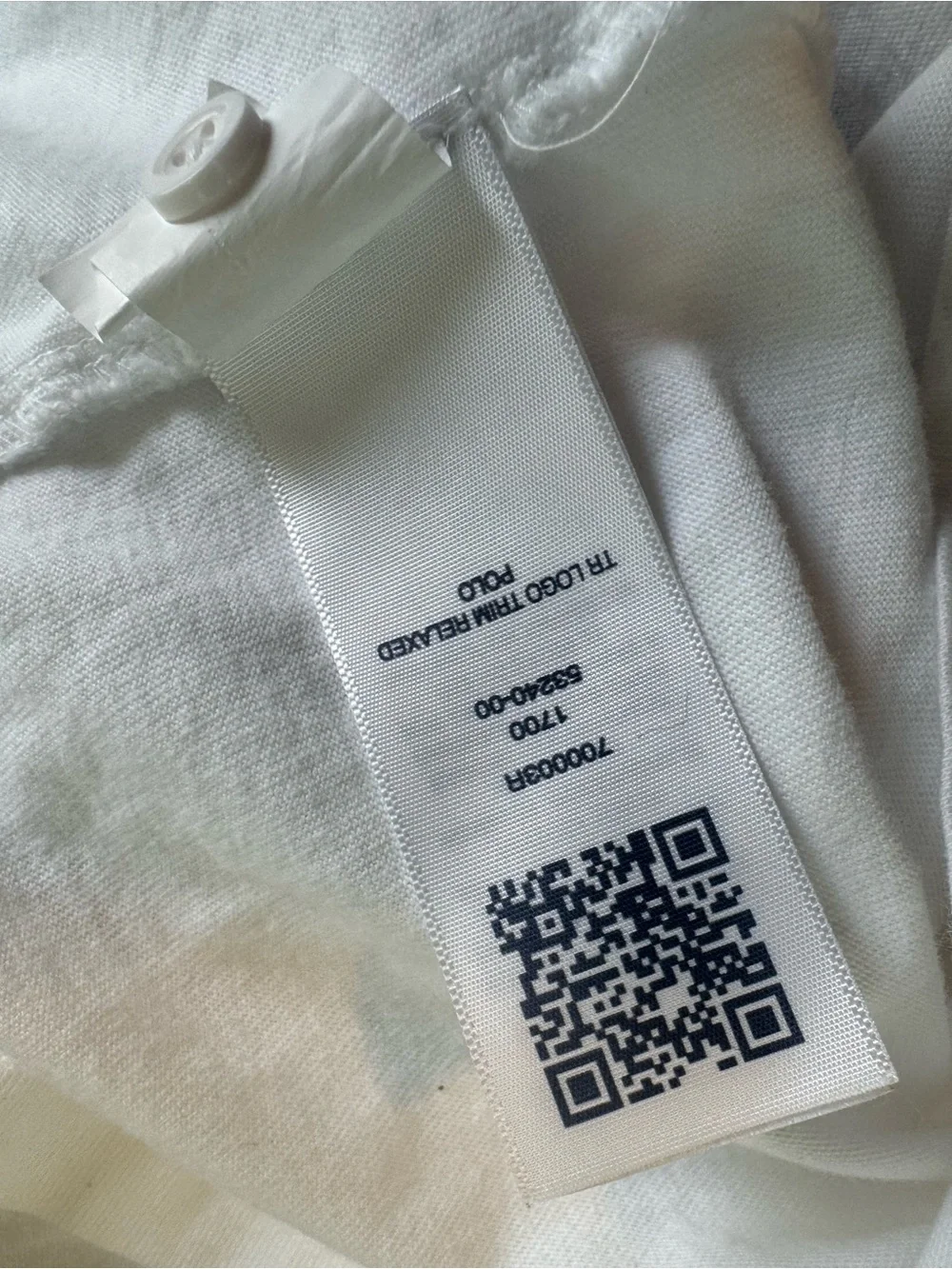 True Religion TR Logo Trim Relaxed Polo Shirt White Horseshoe Tape Top Men Large